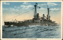 USS Michigan Postcard