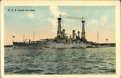 USS South Carolina Postcard