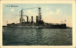 USS Minnesota Postcard