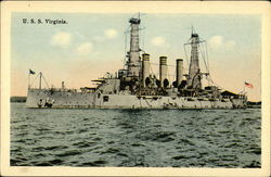 USS Virginia Postcard