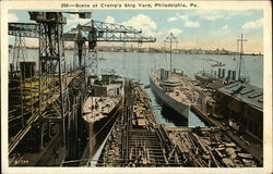 Cramp's Ship Yard Philadelphia, PA Postcard Postcard