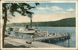 Steamer Mt. Washington Coming into Dock Postcard