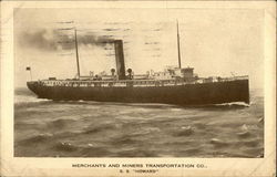 Merchants and Miners Transportation Co., S.S. Howard Postcard