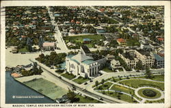 Masonic Temple and North Section Postcard