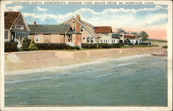 Harbor View Beach - Cottages along Shorefront South Norwalk, CT Postcard Postcard