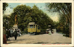 Subway Entrance, Public Garden Boston, MA Postcard Postcard
