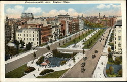 Commonwealth Avenue Boston, MA Postcard Postcard
