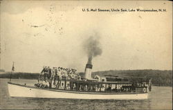 U.S. Mail Steamer "Uncle Sam" Lake Winnipesaukee, NH Postcard Postcard
