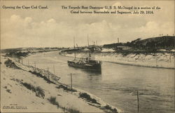 Opening the Cape Cod Canal Bourne, MA Postcard Postcard