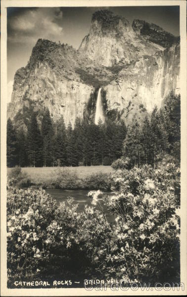 Cathedral Rocks, Bridal Veil Falls Yosemite National Park