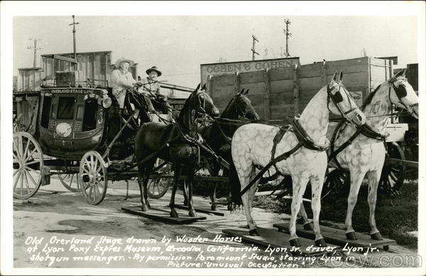 Old Overland Stage Drawn by Wonder Horses Arcadia California