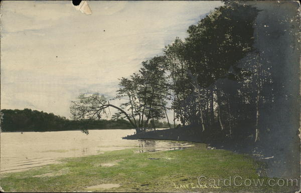 View of Lake Eara, Tinted Photo Libertyville Illinois