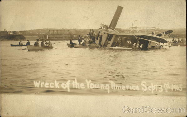 Wreck of the Young America, Sept. 3rd 1905 Athens New York