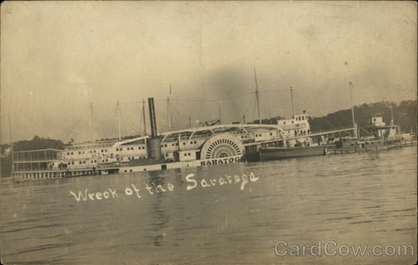 Wreck of the Saratoga Athens New York Boats, Ships