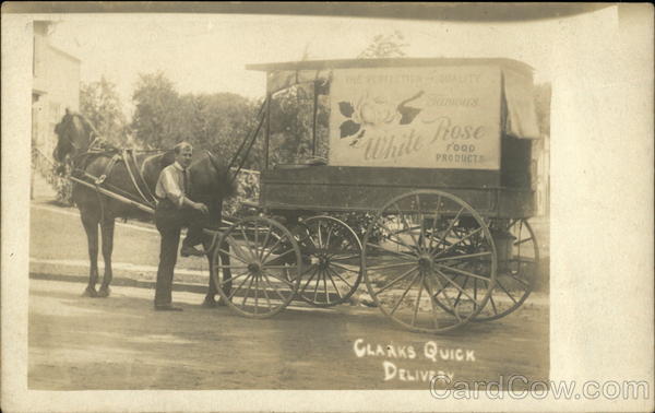 Clarks Quick Delivery Wagon Athens New York Horse-Drawn
