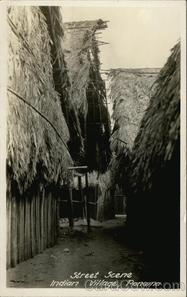 Street Scene Indian Village Panama