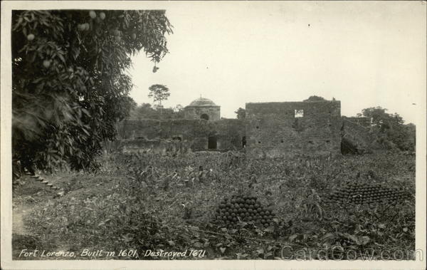 Fort Lorenzo. Built in 1601. Destroyed 1671 Panama