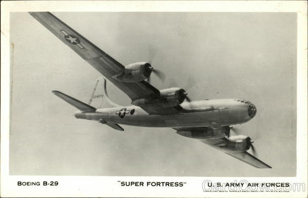 Boeing B-29, Super Fortress, U.S. Army Air Forces Military