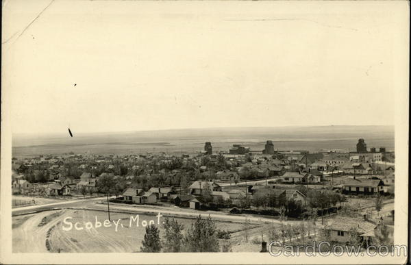 Bird's-Eye View of Scobey, Mont Montana