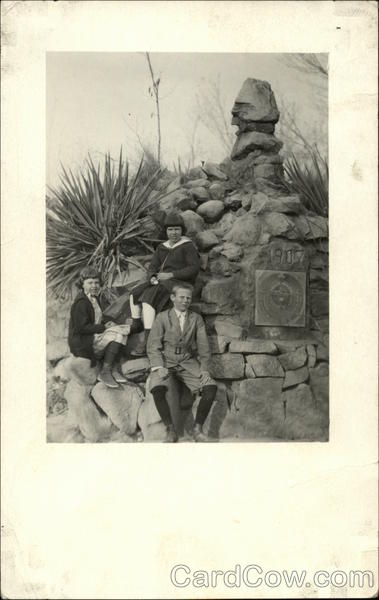 Ruth Rich, Helen Rich, and David Mitchell at the Sun Dial