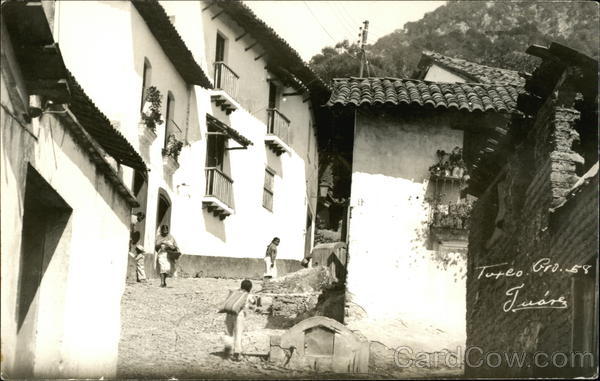 View of Steep Street Juarez Mexico