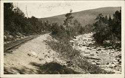 Railroad Track and Brook Postcard