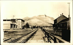 Railway Station and General Store Postcard