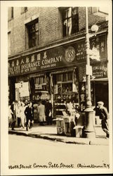 Nott Street Corner, Pell Street Chinatown, NY Postcard Postcard