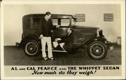 Al and Cal Pearce and The Whippet Sedan, How Much do They Weigh? Postcard