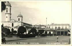 La Cathedral y Parque Central Postcard