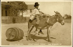 Hauling Water Port Isabel, TX Postcard Postcard