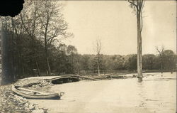 Boat on Shore of Lake Eara Libertyville, IL Postcard Postcard