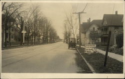 View Down Residential Street Lestershire, NY Postcard Postcard