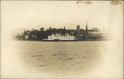 Ferry at Dock Postcard