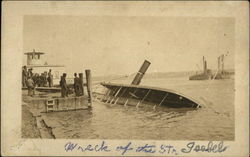 Wreck of the Str. Isabel Athens, NY Disasters Postcard Postcard