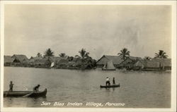 San Blas Indian Village Postcard