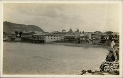 Panama Canal and Ancon Hill From Las Boveas Postcard