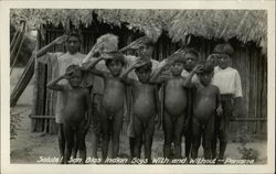 Salute! San Blas Indian Boys With and Without Postcard