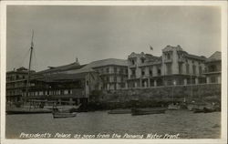 President's Palace as Seen from the Panama Water Front Postcard