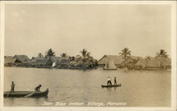 San Blad Indian Village Postcard