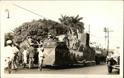 Army Float in Parade Panama Postcard 