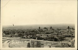 Bird's-Eye View of Scobey, Mont Postcard