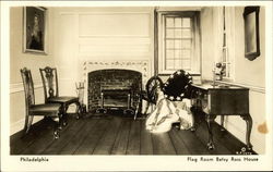 Flag Room Betsy Ross House Postcard