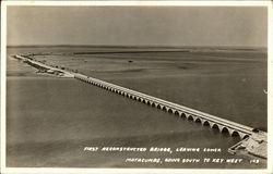 First Reconstructed Bridge, Leaving Lower Matachumbe, Going South to Key West Florida Postcard Postcard