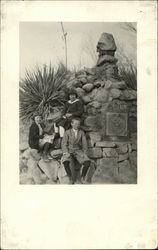 Ruth Rich, Helen Rich, and David Mitchell at the Sun Dial Children Postcard Postcard