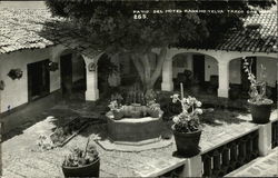 Patio Del Hotel Rancho Telva Postcard