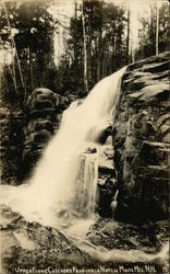 Upper Flume Cascades, White Mts Franconia Notch, NH Postcard Postcard