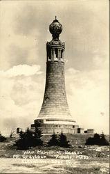 War Memorial Beacon, Mt. Greylock Adams, MA Postcard Postcard