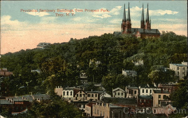 Provincial Seminary Buildings from Prospect Park Troy New York