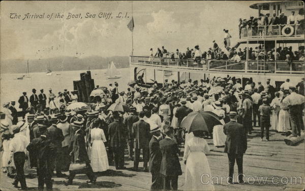 The Arrival of the Boat Sea Cliff New York